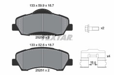 TEXTAR 2525001 Q+ set placute frana,frana disc