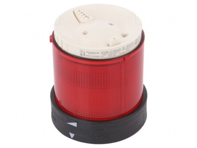 Semnalizator LED roșie 24V IP65 &amp;Oslash;70mm foto