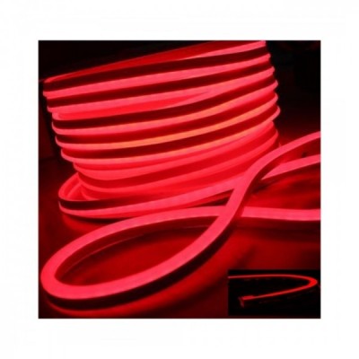 Neon Flex Furtun Luminos Flexibil Rola 100m Rosu 1Fata F8051R Static foto