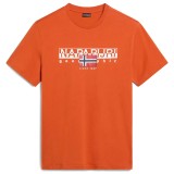 Tricou Barbati NAPAPIJRI S-Aylmer Orange Bumbac XL Imprimeu Logo