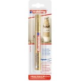 Cumpara ieftin Marker Edding 750 cu vopsea, corp metalic, varf 2-4 mm, auriu