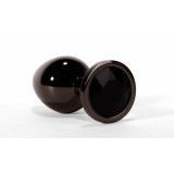 Dop Anal Cu Bijuterie Secret Shine Metal S, Metalic + Negru, 7 cm