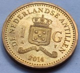 307. Moneda Antilele Olandeze 1 gulden 2014 (King Willem-Alexander), America Centrala si de Sud
