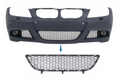 Grila central inferioara compatibila cu BMW Seria 3 E90 E91 LCI (2008-2011) M-Tech Performance AutoTuning foto
