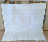 Fata de perna Vintage din bumbac insertie de dantela crosetata manual