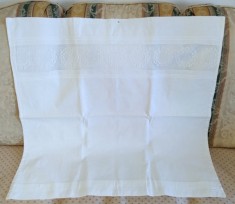 Fata de perna Vintage din bumbac insertie de dantela crosetata manual