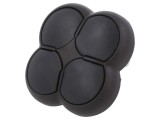 Comutator cu 4 poziții 22mm negru M22S-D4-S
