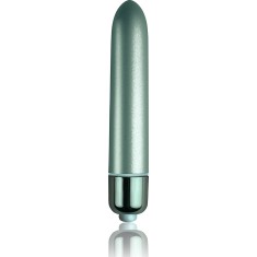 Vibrator Clasic Touch of Velvet, 10 Moduri Vibratii, Aqua Lily, 9 cm