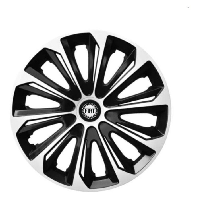 Set 4 capace roti Extra strong silver R15 Compatibil Cu Fiat