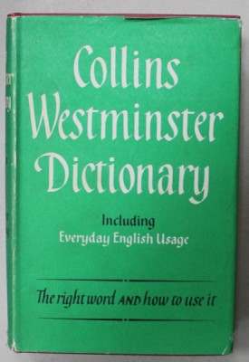 COLLINS WESTMINSTER DICTIONARY , INCLUDING EVERYDAY ENGLISH USAGE , 1966 foto