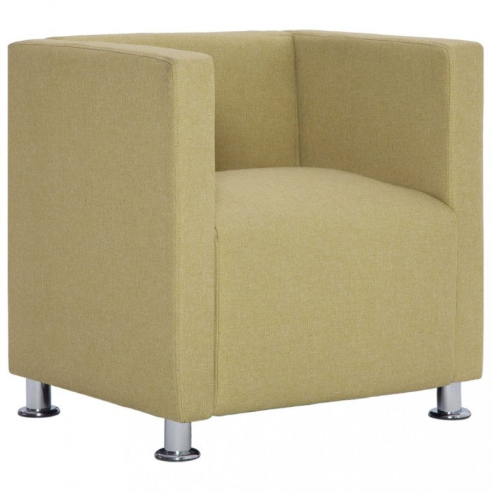 Fotoliu cubic, verde, material textil