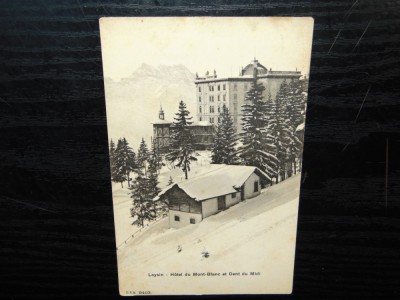 C.P. ELVETIA -LEYSIN -CIRCULATA IN ROMANIA ANUL 1909 foto
