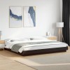 Gossi cadru de pat cu lumini led, negru, 180x200 cm, lemn prelucrat
