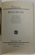 DIALOGURI de PLATON , 1968 *EDITIE CARTONATA foto