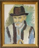 VICTOR MIHAILESCU CRAIU ( ATELIER ) - PORTRET DE TARAN BATRAN ULEI PE CARTON