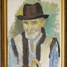 VICTOR MIHAILESCU CRAIU ( ATELIER ) - PORTRET DE TARAN BATRAN ULEI PE CARTON