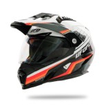 Cumpara ieftin Casca Enduro/ATV UFO Aries negru/alb/portocaliu cu viziera