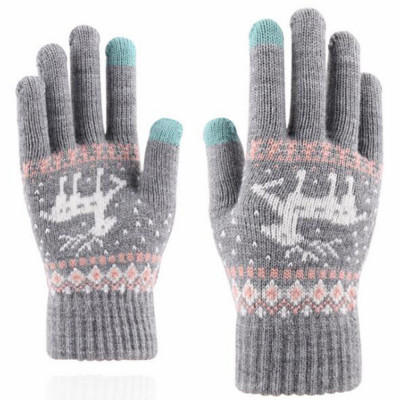 Manusi Touchscreen - Techsuit Raindeer Woolen (ST0002) - Gray foto