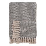 Cumpara ieftin Cort takar&oacute;, pamut, s&ouml;t&eacute;tsz&uuml;rke-feh&eacute;r, C mint&aacute;val 130x160 cm