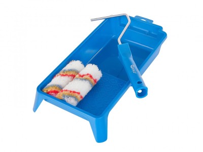 Set trafalet cu tava pentru vopsit, role poliacrilic, 4 elemente, Geko G66356 foto