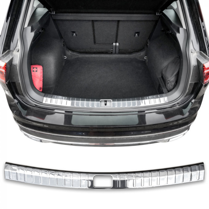 Ornament protectie interior portbagaj crom pentru VW Tiguan II, 2 din 2016