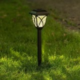 Set 6 bucati lampa solara cu fixare in pamant, negru