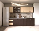 Cumpara ieftin Bucatarie Venus Ro 2.6m, Wenge + Mesteacan