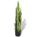 Cumpara ieftin Planta artificiala Limba-soacrei cu ghiveci, 90 cm, verde