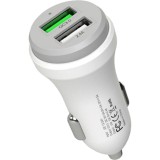 Cumpara ieftin Incarcator auto Mcdodo Dual USB, 2.4A max, QC 3.0, Alb