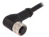 Conector M12 mamă BULGIN 5 pini IP67, orientare unghiulară, cablu 1m, 60V, 4A