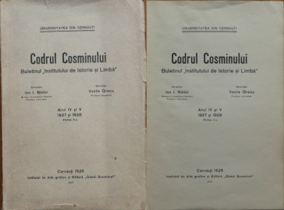 Codrul Cosminului , 1927 - 28 , Cernauti , 1929 , director Ion Nistor , Bucovina foto