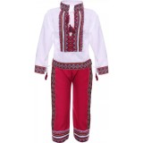 Costum Popular pentru baieti, rosu 7 ani 122