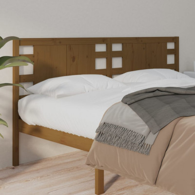 vidaXL Tăblie de pat, maro miere, 186x4x100 cm, lemn masiv de pin foto