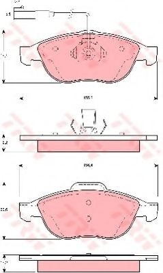 Set placute frana,frana disc LANCIA LYBRA SW (839BX) (1999 - 2005) TRW GDB1444