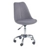 Scaun birou copii HM Coco 4, Ergonomic, Stofa, Cadru metalic, Inaltime ajustabila, Roti pivotante, 80 kg, Gri deschis