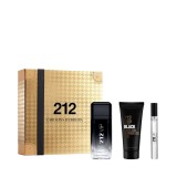 Carolina Herrera 212 VIP Black - Set cadou (Apa de parfum 100 ml + Gel de dus 100 ml + Apa de parfum in format de calatorie 10 ml), Barbati