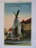 Carte postala Targu Mureș:Monumentul eroilor/magazin,necirculata 1931 E.R.Erno