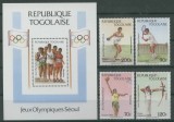 Togo 1988 - Jocurile Olimpice, sport, serie si colita neuzata