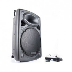Boxa portabila Ibiza 800W, BT, SD, USB, FM, 2 microfoane UHF foto