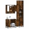vidaXL Set mobilier de baie, 3 piese, stejar fumuriu, lemn prelucrat 3301097