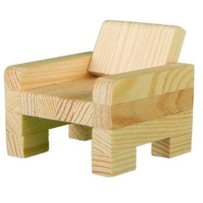 Set de construit Obiecte de mobilier, 128 piese din lemn, Walachia foto
