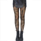 Leg Avenue Hosiery-Ciorapi Plasă cu Model Șarpe, Negri