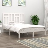 Cumpara ieftin Cadru de pat fără saltea, alb, 150x200 cm, lemn masiv pin