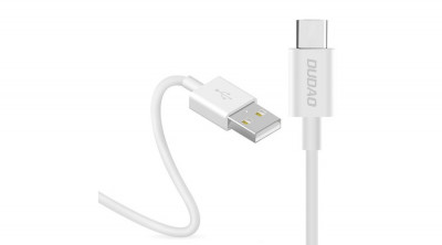 Cablu Dudao USB / USB tip C, 3A, 1m, alb (L1T-white) foto