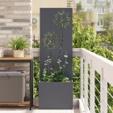 vidaXL Ghiveci de Grădină cu Panou Decorativ Antracit 50 x 140 cm