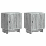 vidaXL Dulap de noapte 2 pcs Sonoma gri 43 x 34,5 x 50 cm 893888