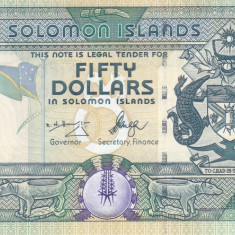 Bancnota Insulele Solomon 50 Dolari (2007) - P29 UNC ( serie A/1 , numar mic )