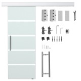 Usa glisanta din Sticla Temperata Satinata, cu Dungi, 77,5x205cm HOMCOM | Aosom Romania