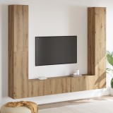 vidaXL Set comodă TV 6 pcs Maro 221 x 30 x 180 cm Lemn compozit