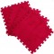 Set 10 piese covor tip puzzle, flippy, spuma eva, pufos, 30 x 30 x 1 cm, rosu